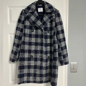 Old Navy plaid pea coat